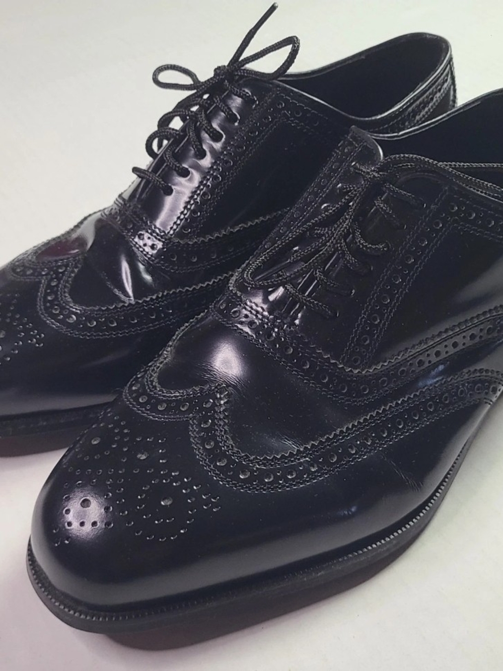 Florsheim Leather Wingtip Oxford Lexington Dress Shoes - Size 9 1/2 3E